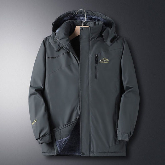 Men's Fleece-Lined Thick Windproof Winter Jacket