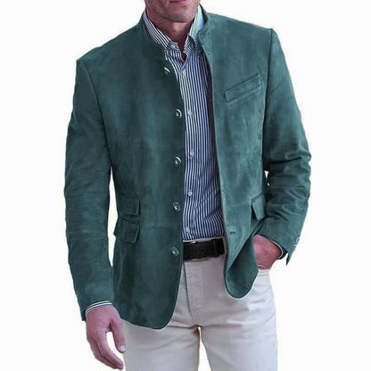 Heavy Industry Vintage Suede Work Jacket Men's Retro American Casual Suit Jacket
