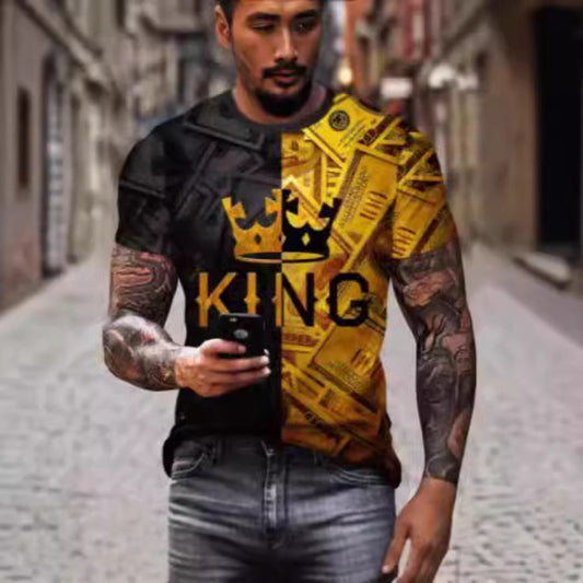 Men's 3D Camo Shirt – Outdoor Casual Round Neck Short-Sleeve Streetwear
