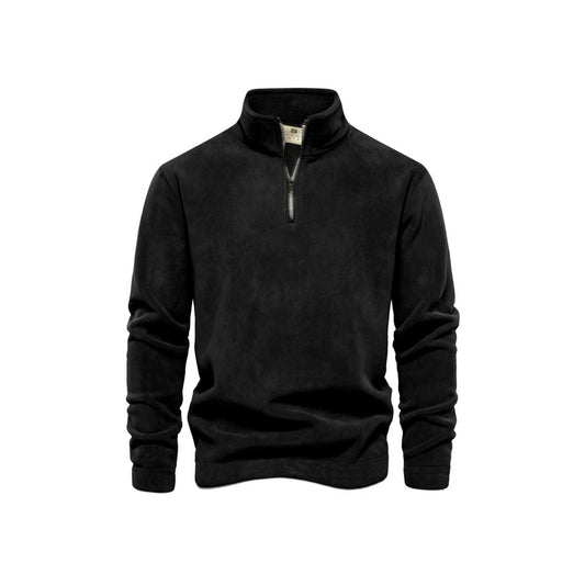 New Euro-Size Men's Jacquard Stand Collar Pullover Hoodie