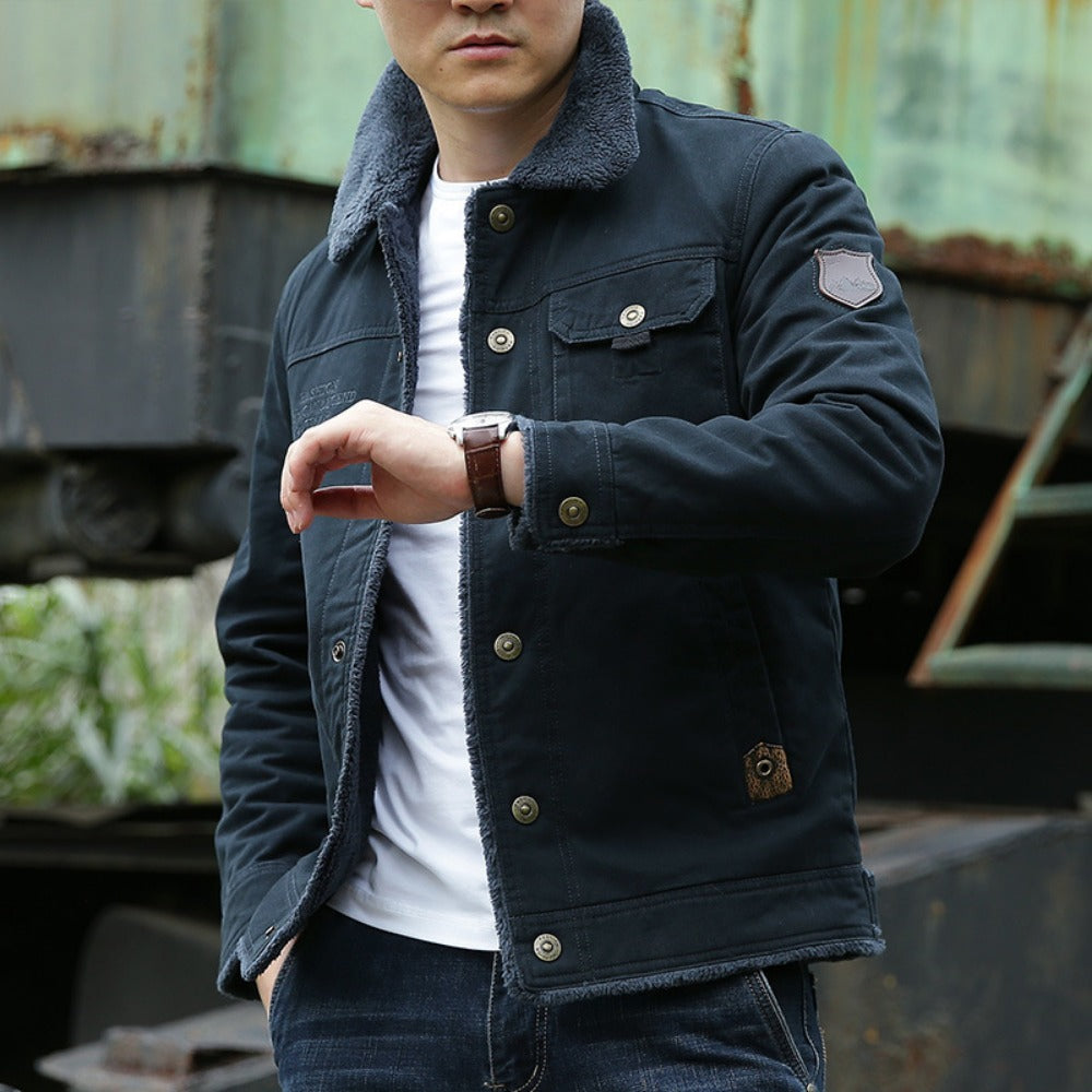 Men's Thick Cotton Padded Jacket Loose Oversized Winter Coat