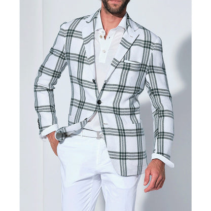 SingleBreasted TwoButton Large Pocket Blazer  Men's Casual Suit