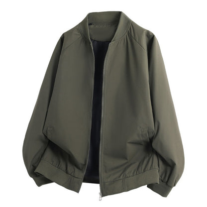 Fashionable men's casual jacket baseball collar jacket with cuffed sleeves
