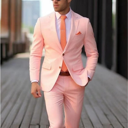 BanquetBusiness Men's Slim Fit Suit Set  PartyDance Tuxedo