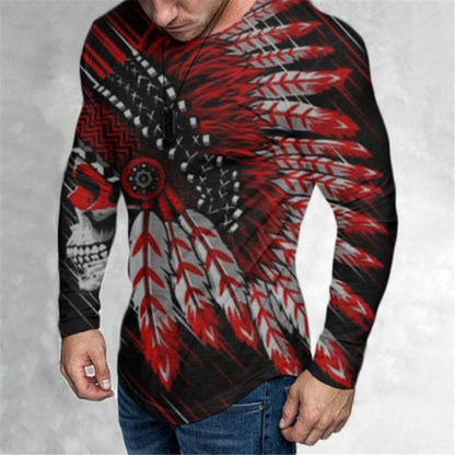 Retro Plaid Pattern 3D Digital Print Men's Loose Sportswear Tee