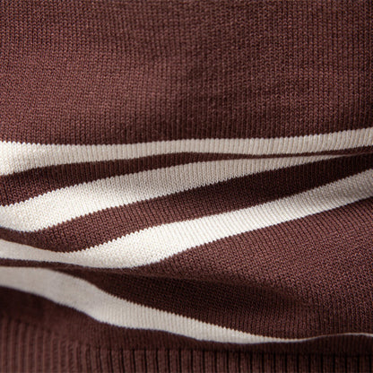 New Polo Collar Semi-Zip Men’s Sweater – High-Quality Knitwear