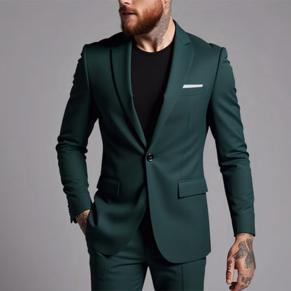 Plus Size Men's Business Casual Fashion Slim Fit Youth Blazer