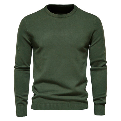Muti-Color 2025 Fall & Winter Men’s Thick Sweater - Slim Fit Crew Neck Knit Pullover with High Elasticity