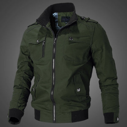 Oversized Men's Stylish Slim-Fit Workwear Military Jacket