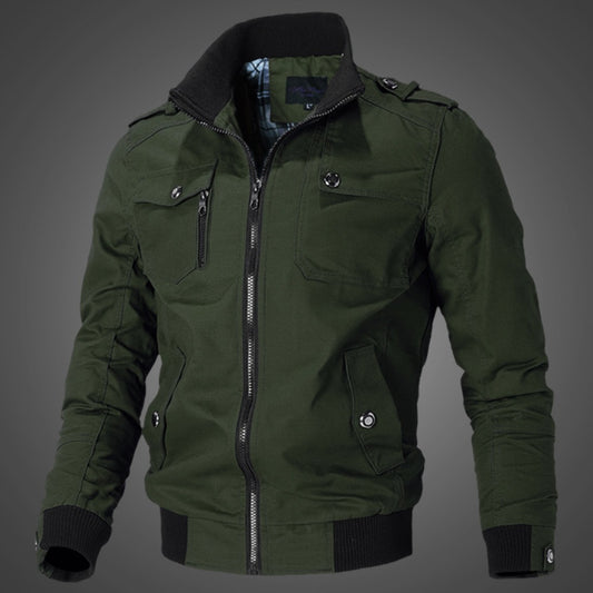 Oversized Men's Stylish Slim-Fit Workwear Military Jacket