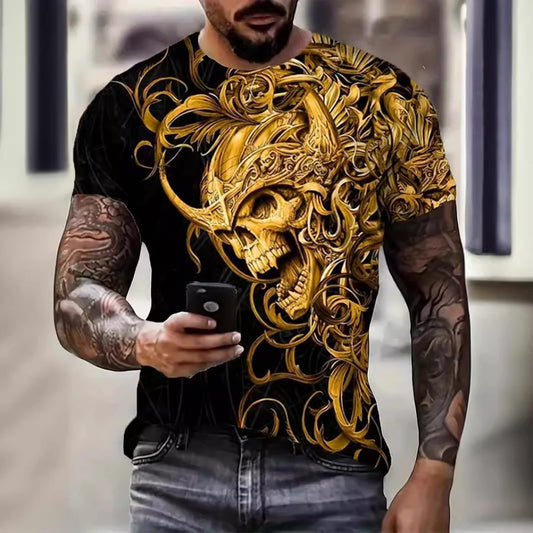 3D Graphic Skeleton Men's T-Shirt (New Arrival)