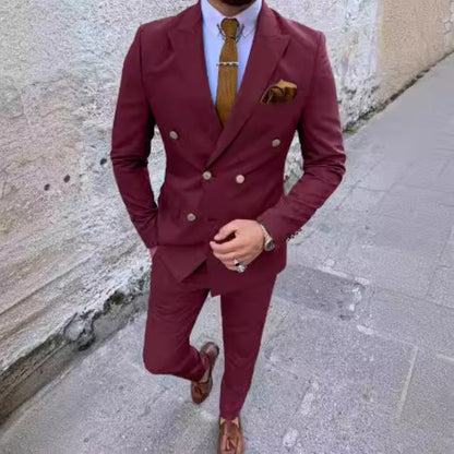 Men's Business Suit Set  WeddingGroomBanquet TwoPiece