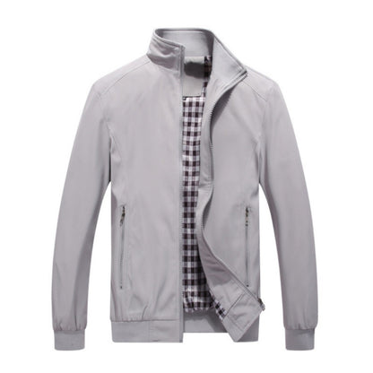 Stand Collar Workwear Jacket Loose Fit Casual Coat