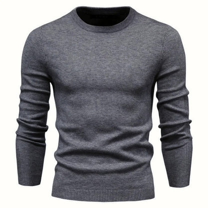 Muti-Color 2025 Fall & Winter Men’s Thick Sweater - Slim Fit Crew Neck Knit Pullover with High Elasticity