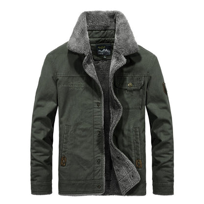 New Men's Fleece-Lined Thick Oversized Winter Jacket
