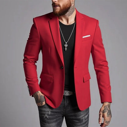 Plus Size Men's Business Casual Fashion Slim Fit Youth Blazer