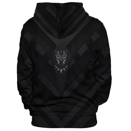 Black Panther Cosplay Hoodie Anime Pullover