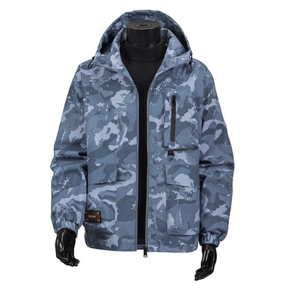 New Men's Camo Hooded Water-Resistant Winter Jacket