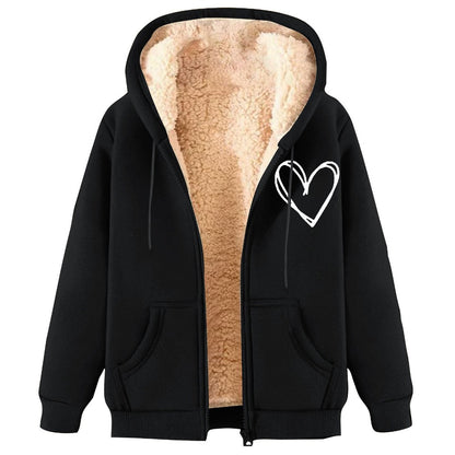 Men's Sherpa Fleece Hoodie Pullover Student Zip-Up Hoodie