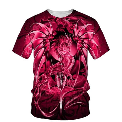 3D Tribal Print Men's Loose Short-Sleeve Tee