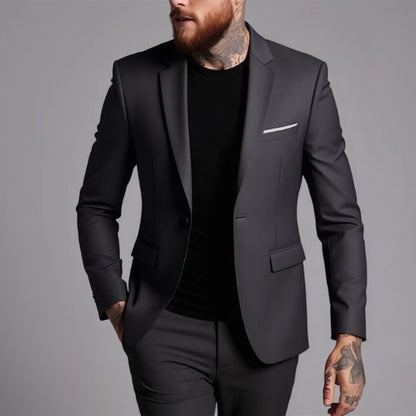 Plus Size Men's Business Casual Fashion Slim Fit Youth Blazer