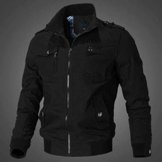 Oversized Men's Stylish Slim-Fit Workwear Military Jacket