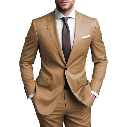 Men's Casual Suit Set  BanquetWeddingFormal Business TwoPiece