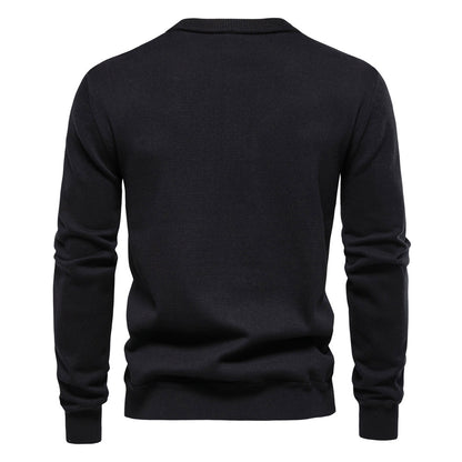2025New Fall & Winter Men’s Cardigan Sweater - High-Quality Business Casual Solid Color Knitwear