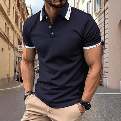 Summer Polo Shirt Button Men's Casual Polo Shirt Polo Shirt