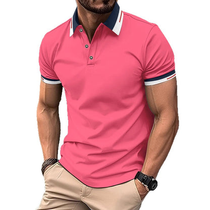 Ins Summer Polo Shirt Button Men's Casual Polo Shirt