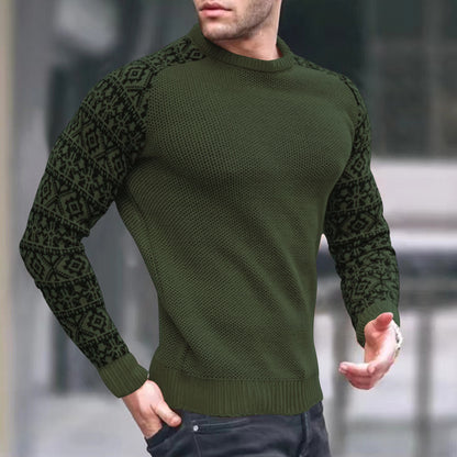 Base Layer Shirt Autumn Waffle Long-Sleeve Men's T-Shirt Casual Pullover Knit Top