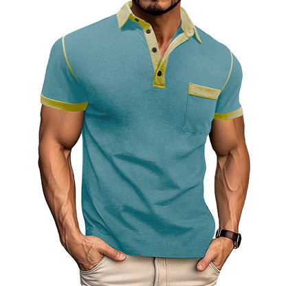 Spring Men's Wear Large Size Short Sleeve Henley T-Shirt Men's Polo Base Layer Shirt Men