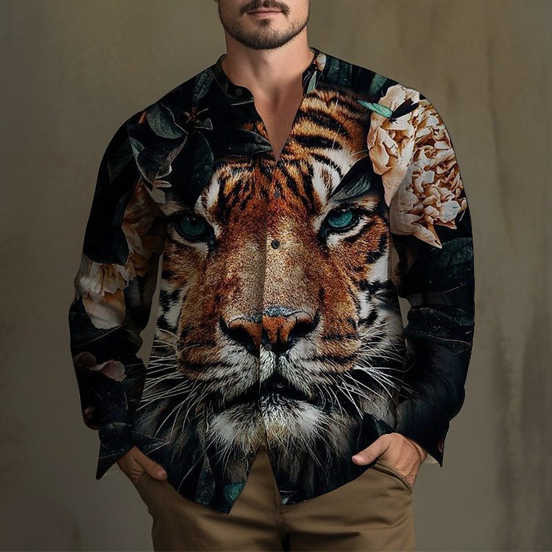 3D Long Sleeve Button Shirt