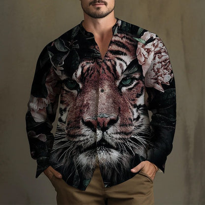3D Long Sleeve Button Shirt