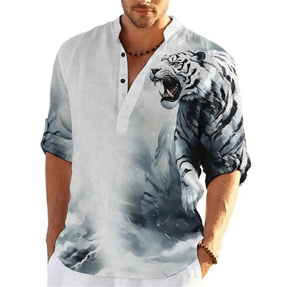 Independent Site New Polo Shirt Men's Shirt 3D Print Men's Shirt Henley Shirt