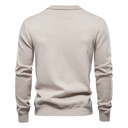 2025New Fall & Winter Men’s Cardigan Sweater - High-Quality Business Casual Solid Color Knitwear