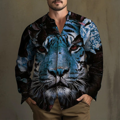 3D Long Sleeve Button Shirt