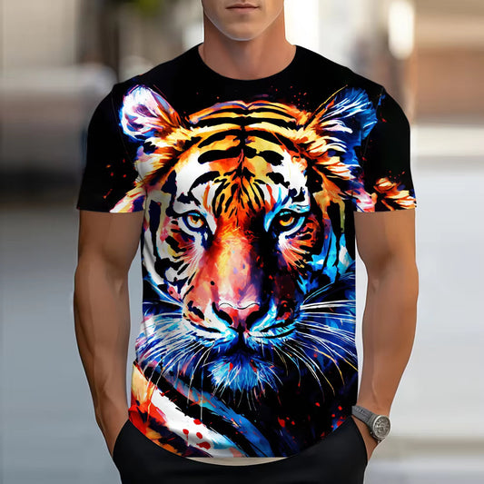 3D Digital Print Men's Sportswear Short-Sleeve Customizable Tee