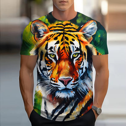 3D Digital Print Men's Sportswear Short-Sleeve Customizable Tee