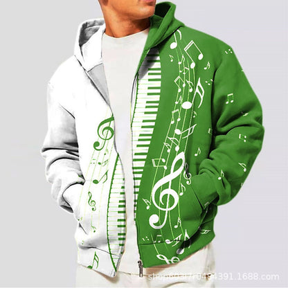 Bestseller Men's Hoodie 3D Digital Print Fashion Zip-Up Jacket