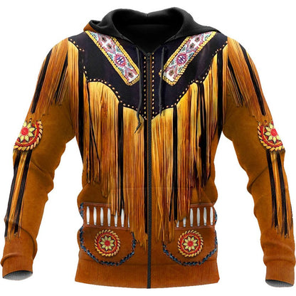 Men's Full-Zip Hooded Jacket Printed Outdoor Casual 3D Print Sporty Hoodie