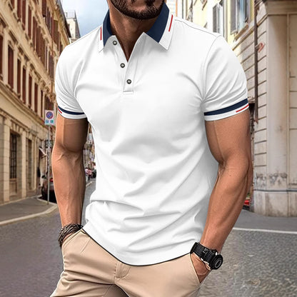 Summer Polo Shirt Button Men's Casual Polo Shirt Polo Shirt