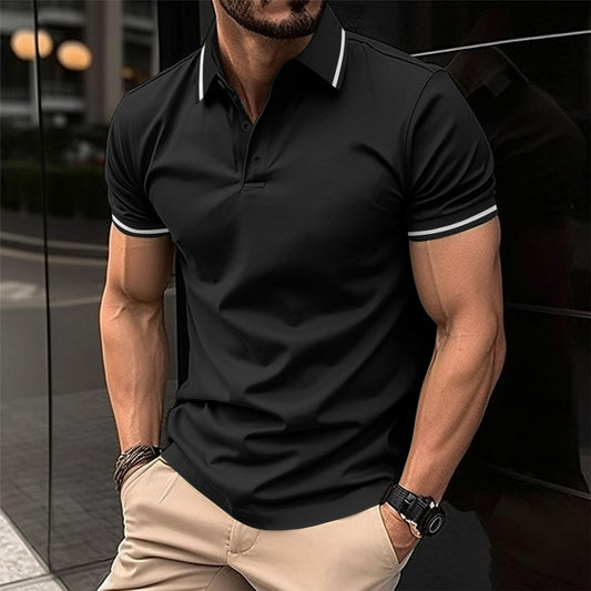 Ins Summer Style Fashion Turn-Down Collar Short Sleeve Polo Digital 3D Print Button Sport Polo Shirt