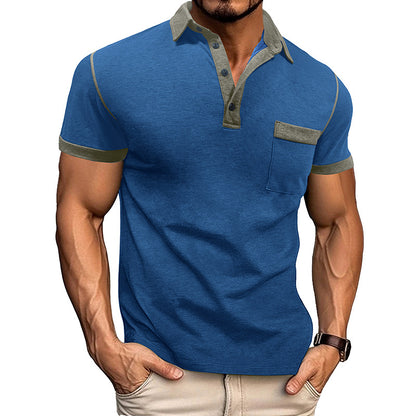 Spring Men's Wear Large Size Short Sleeve Henley T-Shirt Men's Polo Base Layer Shirt Men