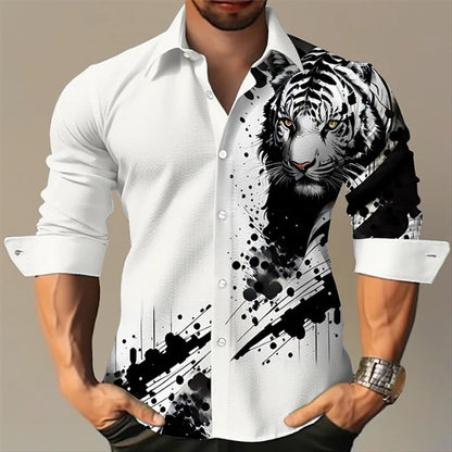 3D Fashion Summer Casual Hot-Selling Print Hawaiian Pocket Shirt Men's Resort Beach Style