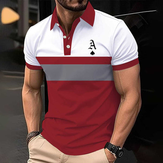 Summer 3D Polo Shirt Button Digital Print Men's Sport Polo Shirt