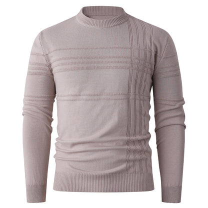 New Men’s Fashion Round Neck Pullover – Trendy Youth Casual Sweater