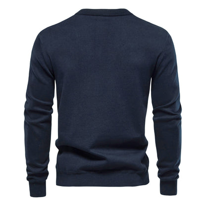 2025New Fall & Winter Men’s Cardigan Sweater - High-Quality Business Casual Solid Color Knitwear