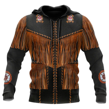 Men's Full-Zip Hooded Jacket Printed Outdoor Casual 3D Print Sporty Hoodie