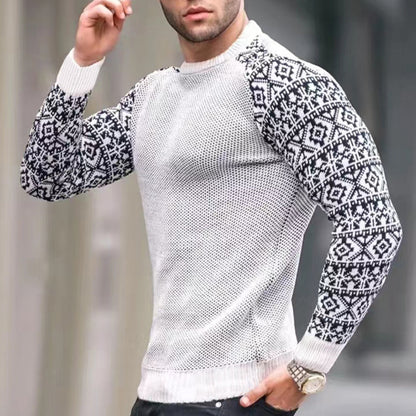 Base Layer Shirt Autumn Waffle Long-Sleeve Men's T-Shirt Casual Pullover Knit Top